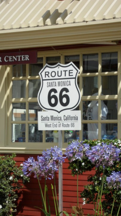 Panneau de la Route 66 à Santa Monica